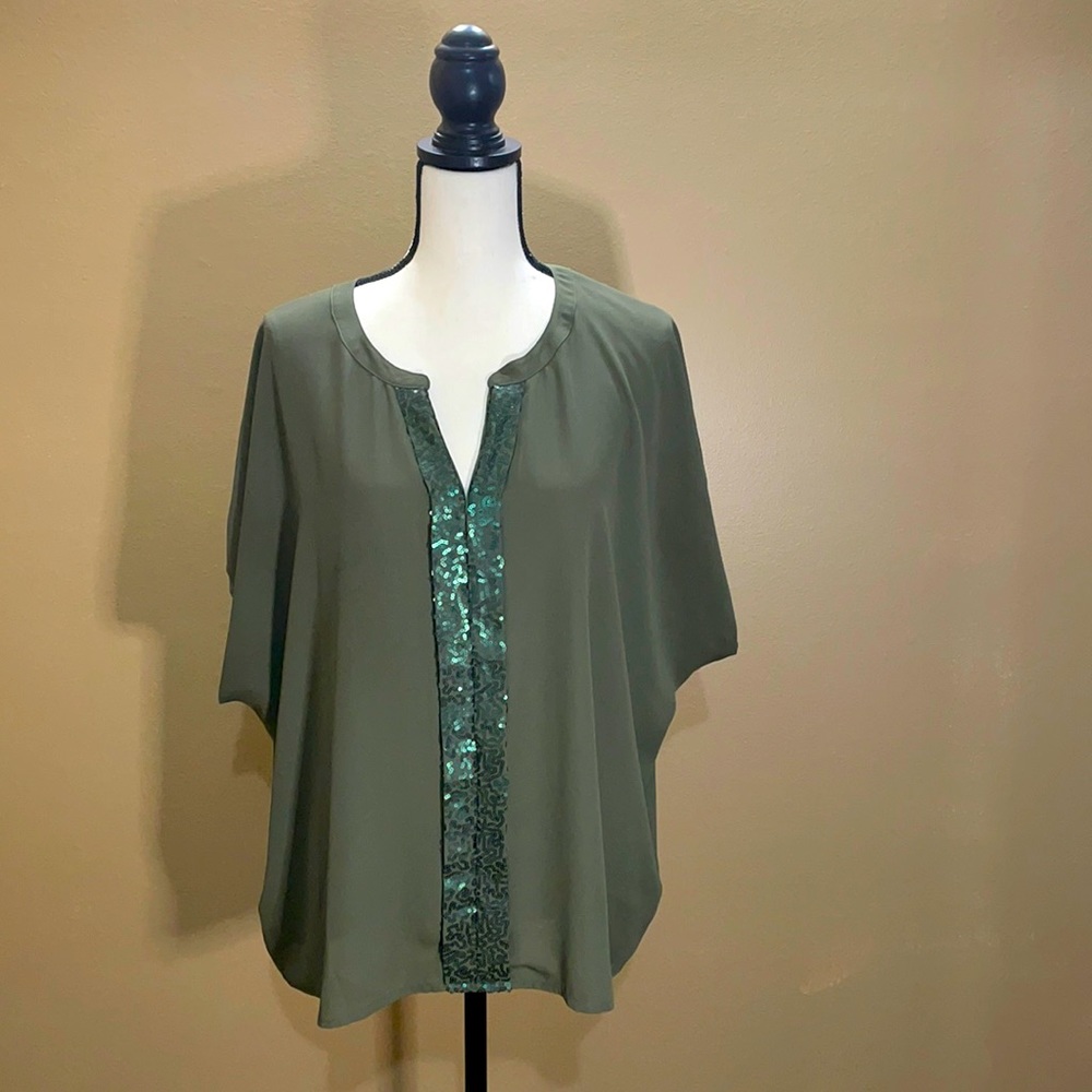 Juicy Couture flowy top with sequins
